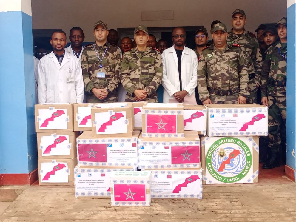 ITURI : L’hôpital général de référence de Bunia bénéficie d’une assistance en médicaments de la part de contingent marocain de la MONUSCO
