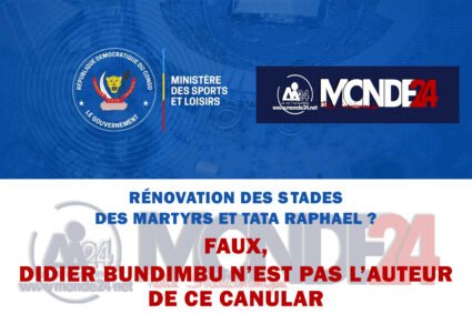 Rénovation des stades des Martyrs et Tata Raphaël : Faux, Didier Budimbu n’est pas l’auteur de ce canular !