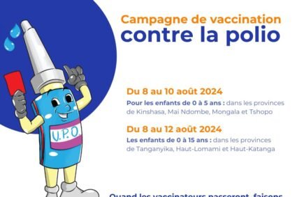 RDC : Une vaste campagne de vaccination contre la polio lancée pour protéger les enfants